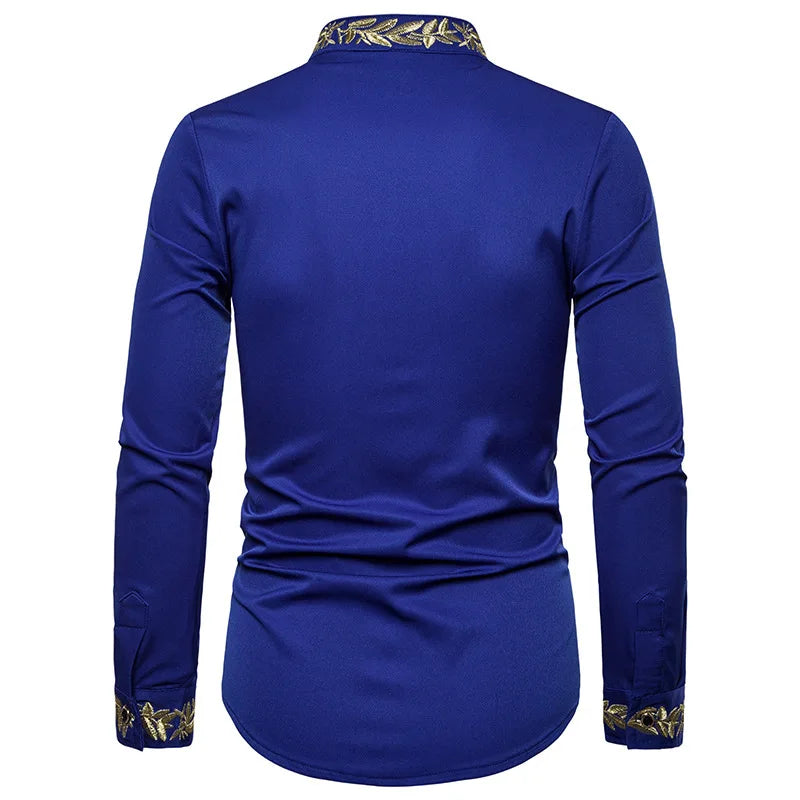 2025 Men's Summer Casual Long Sleeve Shirts Slim Fit Turn Down Collar Shirts Formal Office Business Shirts for Men Tops Big Size