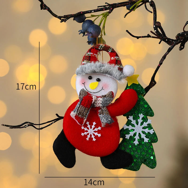 New Year 2022 Christmas Tree Decorations Cute Dolls Pendant Navidad 2021 Home Decor Christmas Tree Ornaments Xmas Gift
