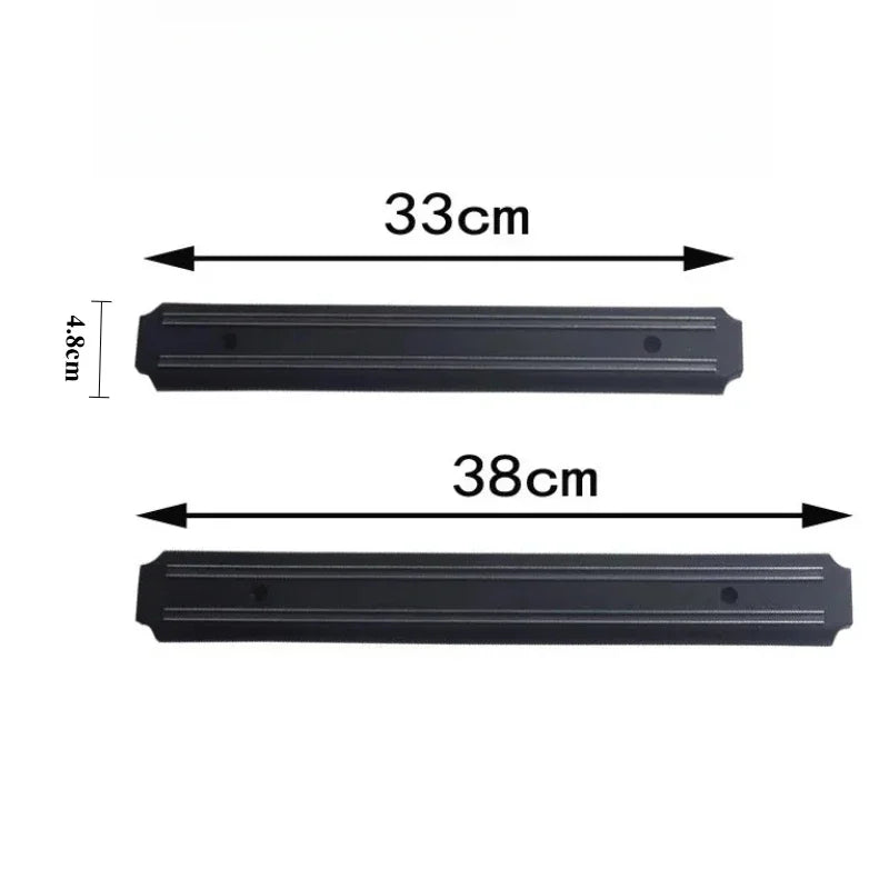 Kitchen Wall Mounted Magnetic Knife Holder Hardware Tools Absorbent Simple Multifunctional Shelf Plastic Stripe Kitchen Tools