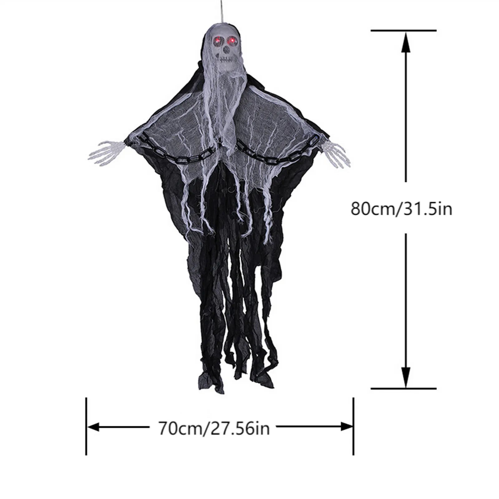 Halloween Hanging Skull Ghost Haunted House Decoration Horror Prop Halloween Party Supplie Pendant Home Indoor Outdoor Bar Decor