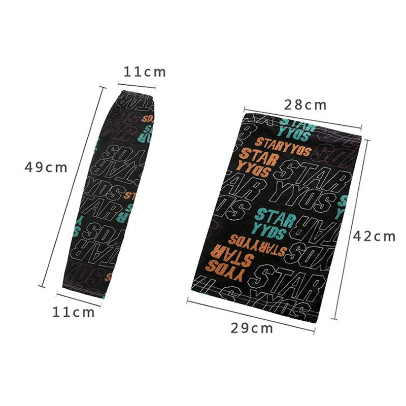 Summer Ice Silk Sunscreen Mask For Men Women Outdoor Cycling Face Cover Solid Color Neck Wrap UV Protection Ear Bandana Scarf