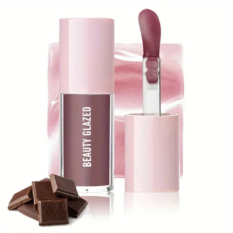 BEAUTY GLAZED Black Transparent Lip Gloss,Nourishing, Anti-aging, Brightening Lips, Lip Care Oil ﻿