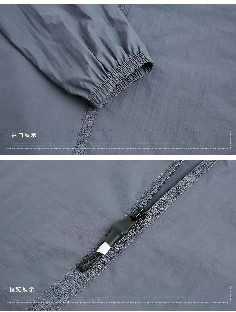 New Fashion Quick Drying Breathable Jacket for Man Loose Casual Stand Collar Coats Pocket Solid Outwears Sports Men's Clothing