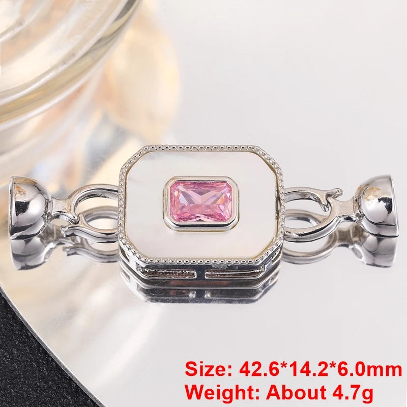 Juya 18K Gold Silver Plated Wedding Decorations Connect Fastener Closure Clasps Accessories For DIY Beads Pearls Jewelry Making