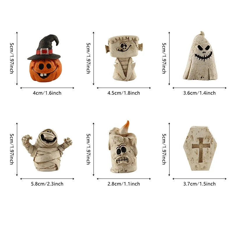 Halloween Table Ornaments Pumpkin Head Mummy Cross Ghost Festival Party DIY Tide Play Decor Happy Halloween Day 2025