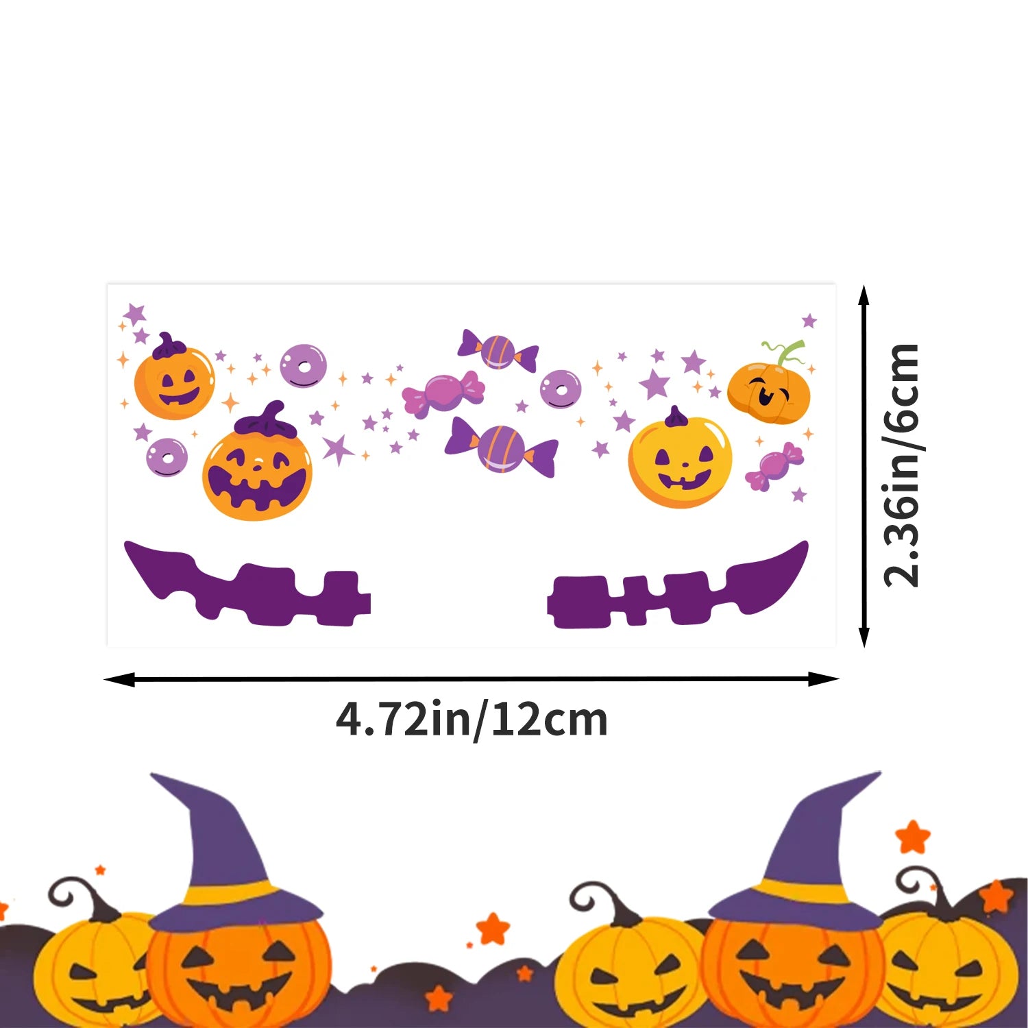 Halloween Blush Face Stickers, Waterproof & Easy to Remove, Cute Temporary Tattoos for Halloween Party Makeup Kit，8 sheets