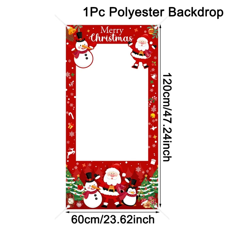 Christmas Photo Frame 2025 Merry Christmas Decorations for Home Navidad Cristmas Party Supplies Ornament Xmas Gift New Year 2026