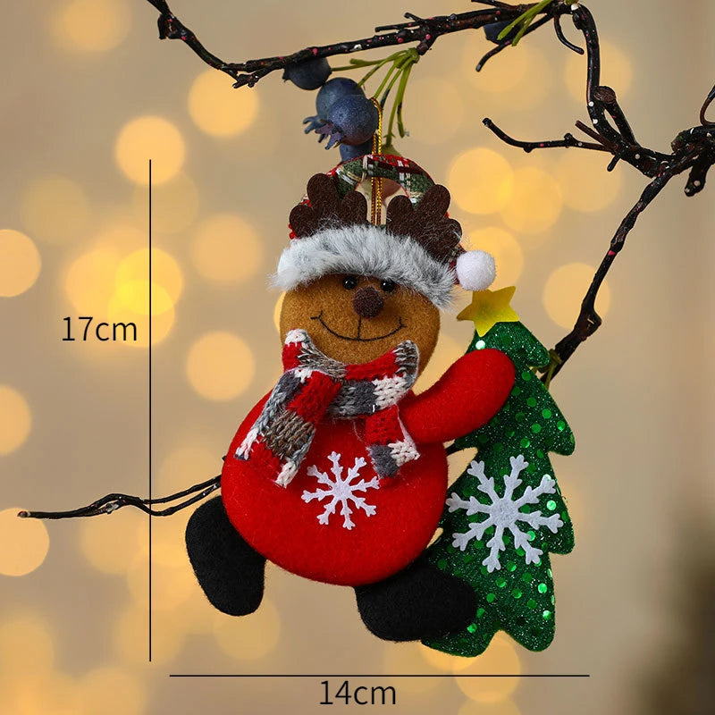 New Year 2022 Christmas Tree Decorations Cute Dolls Pendant Navidad 2021 Home Decor Christmas Tree Ornaments Xmas Gift