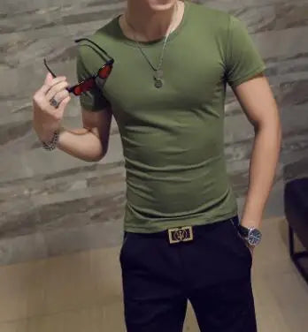 New Top Tees Man T Shirt Fitness T-shirts Mens V Neck Man T-shirt for Male Tshirts 4XL Plus Size Oversized T Shirt  Men Clothing