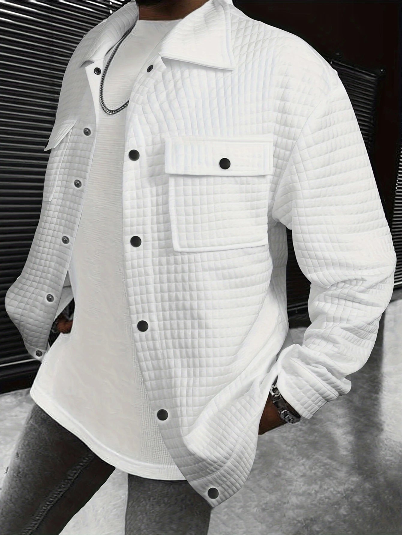 Men's Casual Plaid Jacket Coat Fashionable Outerwear Design Versatile Style Suitable for Leisure & Formal Occasions