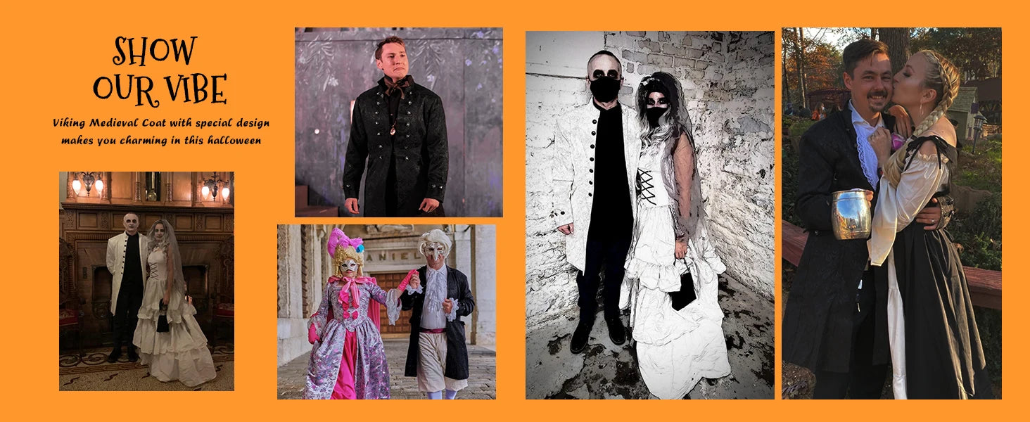 Mens Steampunk Medieval Jacket Pirate Viking Renaissance Costume Formal Tailcoat Gothic Victorian Halloween Tuxedo Coats