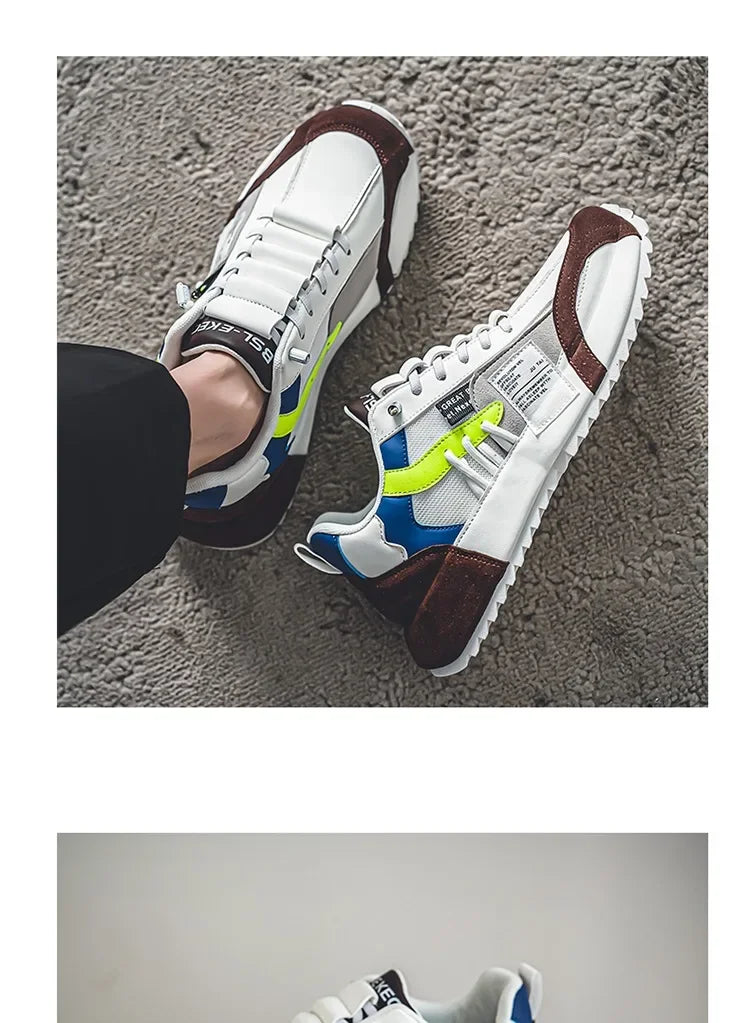 Shoes for Men Casual Sports Trend Designed Personality Elastic Band Vulcanized Shoes Men Sneakers Comfortable Breathable Shoes