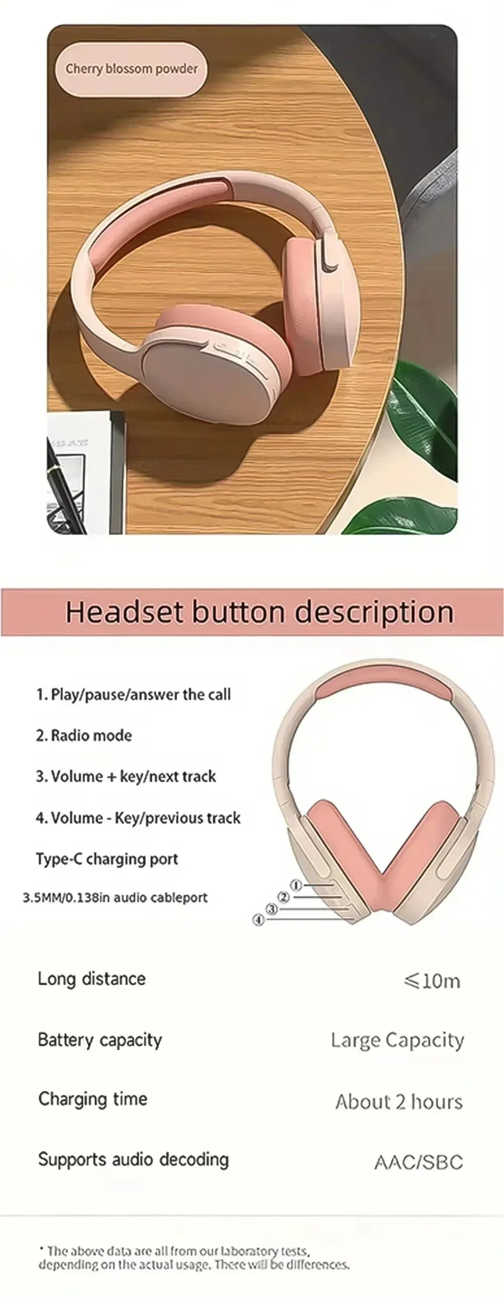 Bluetooth 5.3 Earphone 9D Hifi Bass Wireless Headphones Fold Headset Game Sport Headphone Fone Bluetooth Earbuds Noise Reductio