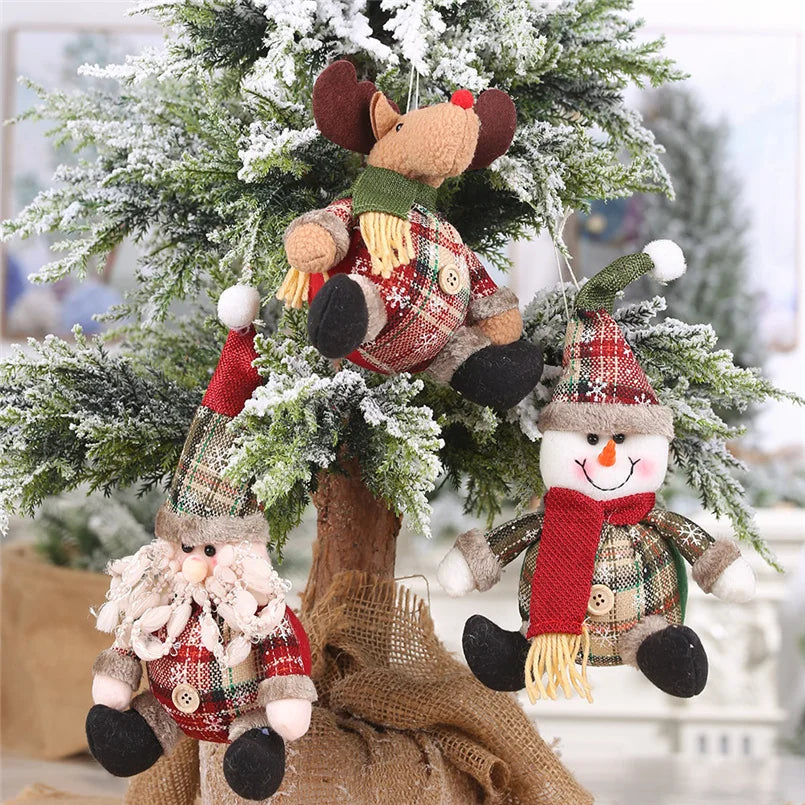 2025 Christmas Dolls Tree Decor Merry Chirstmas Snowman Doll Ornament Reindeer NewYear Home Decoration Gift Table Xmas Ornaments
