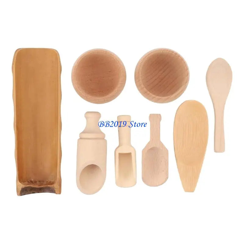 Q0KB Toddler Sensory Kitchen Utensils Tool Set Toy Encouraging Concetrate And Calming