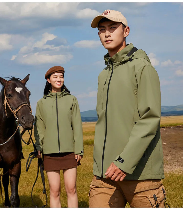 Man Jackets Mens Coats Man Trench Coat Autumn 2025 New Windproof Waterproof Hooded Outdoor Coat For Men And Women Couple