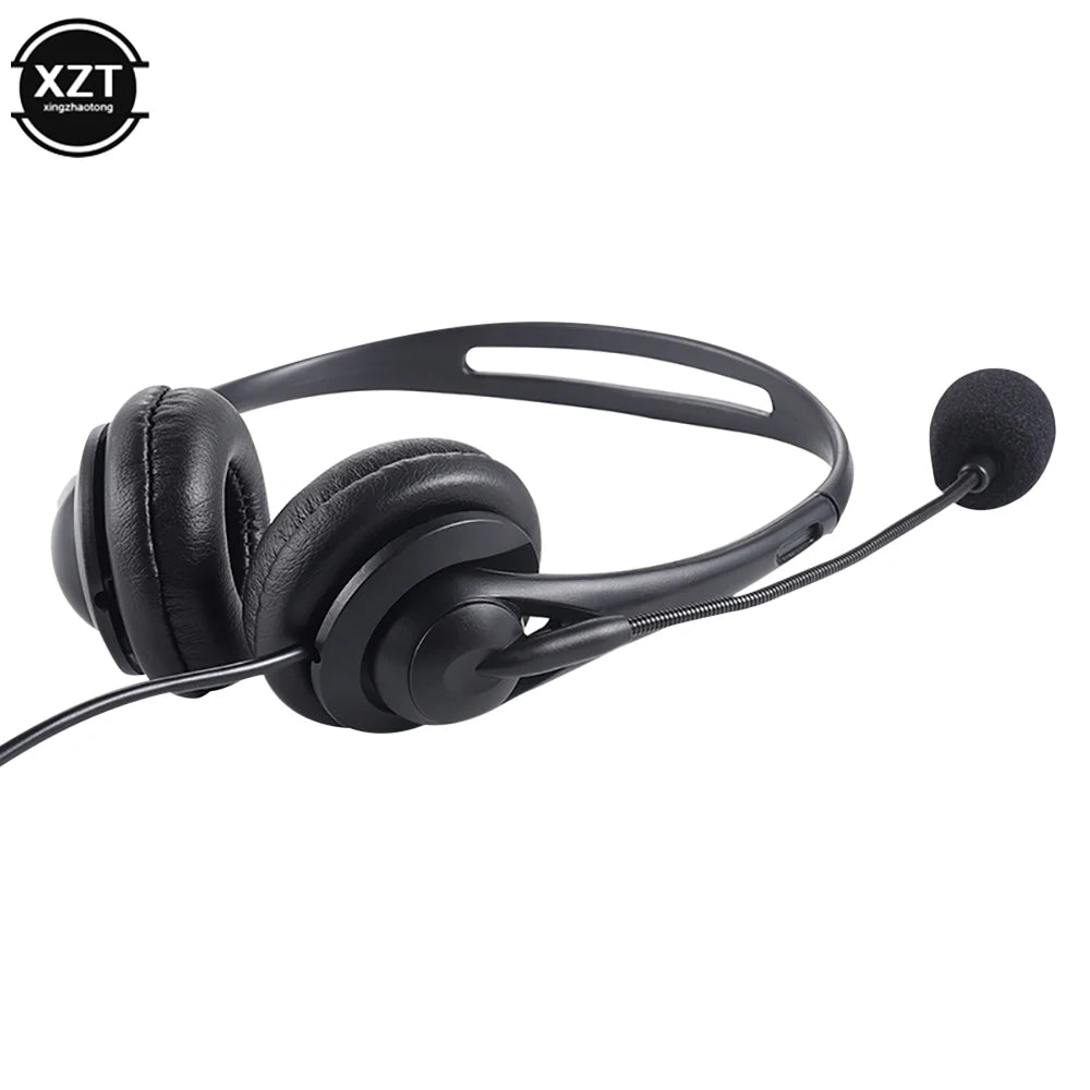 Computer Laptop Headphone with Noise Cancelling Microphone Chatting Network Teaching Video Conferencing USB Wired Headset