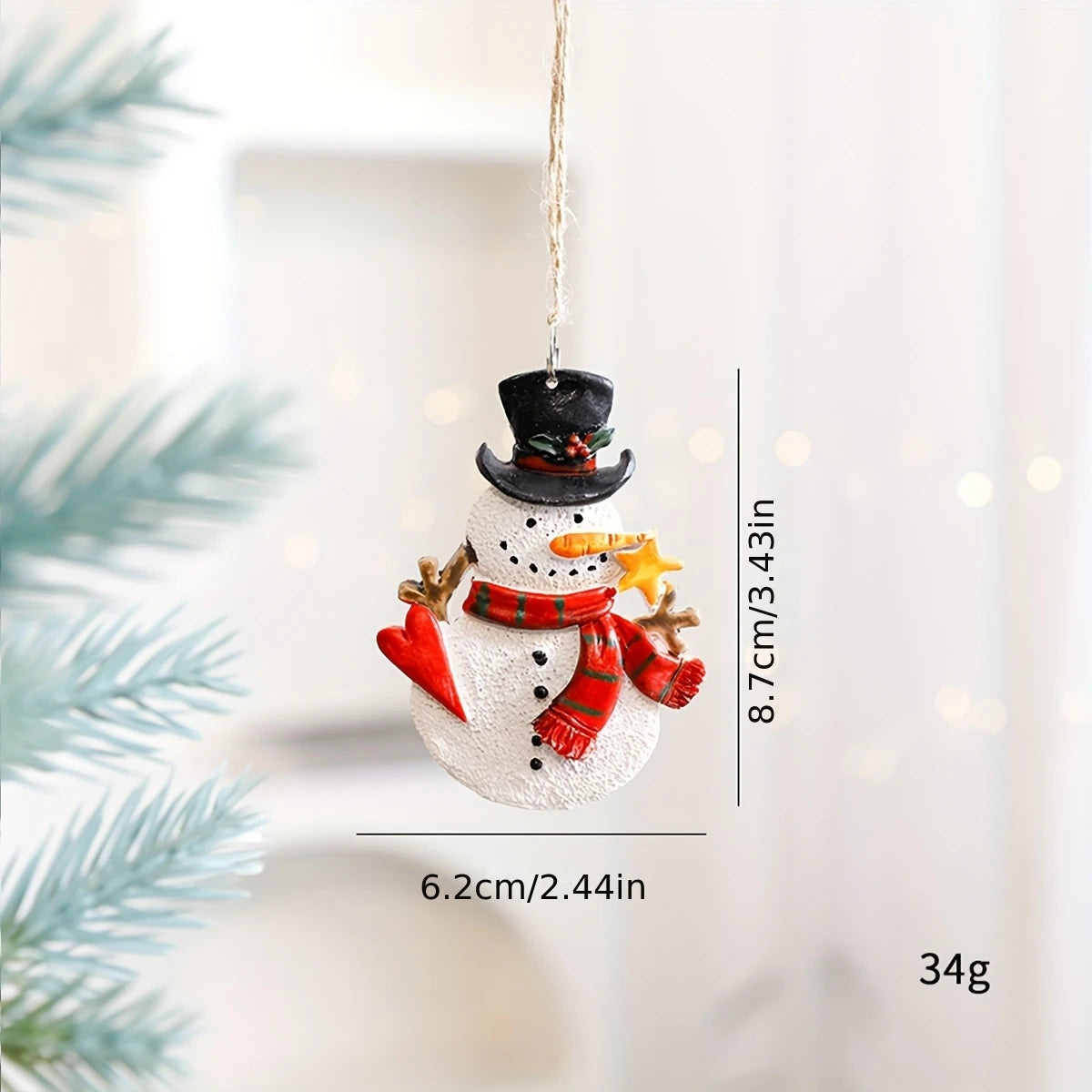 Resin Christmas DecorationsSanta Claus Snowman Ornaments Add Festive Atmosphere