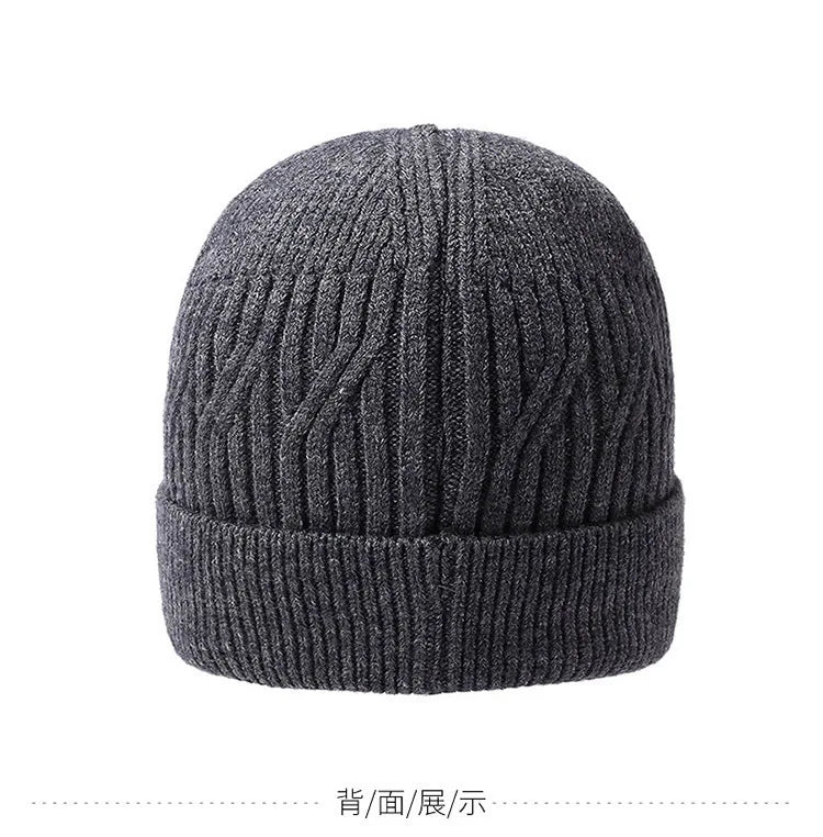 Winter Beanie for Men Women, Fleece Lined Beanie Soft Warm Knit Hat Ski Stocking Cuffed Cap