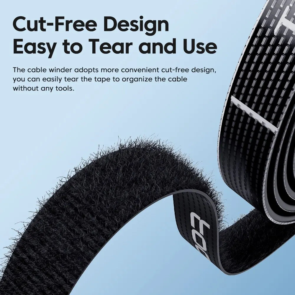 Toocki 5m Organizer Cable Management Tearable Organizador Cables 10mm Width Winder Ties Phone Accessories Wire Cord Organizer