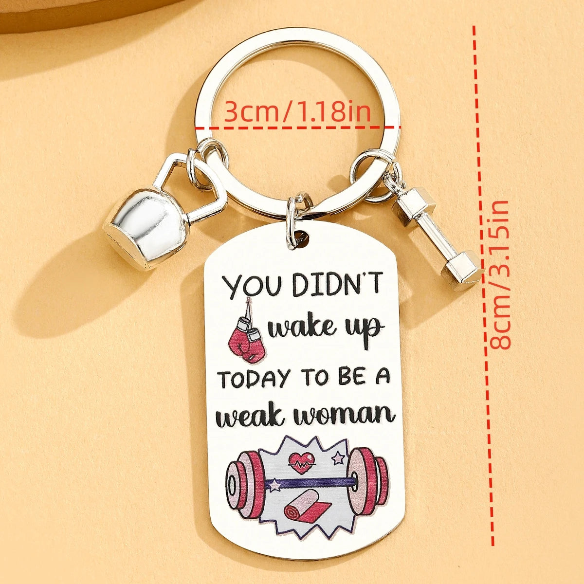 Gym Accessories for Women Fitness Gifts for Women Men Sports Lover Present Keychain Weight Loss Weightlifting Gift