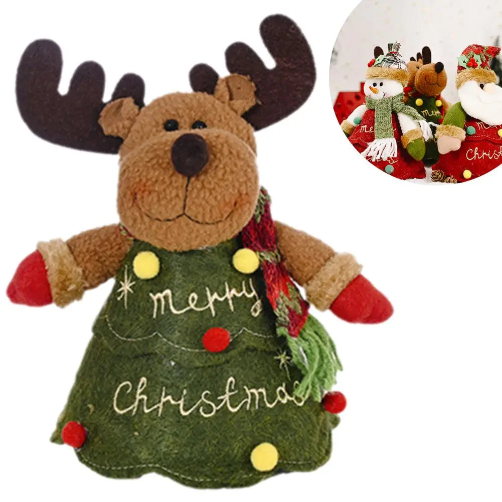 Christmas Xmas Plush Doll Tree Ornaments Kids Gift New Year Holiday Season Home Festive Decorations Practical Christmas Decor