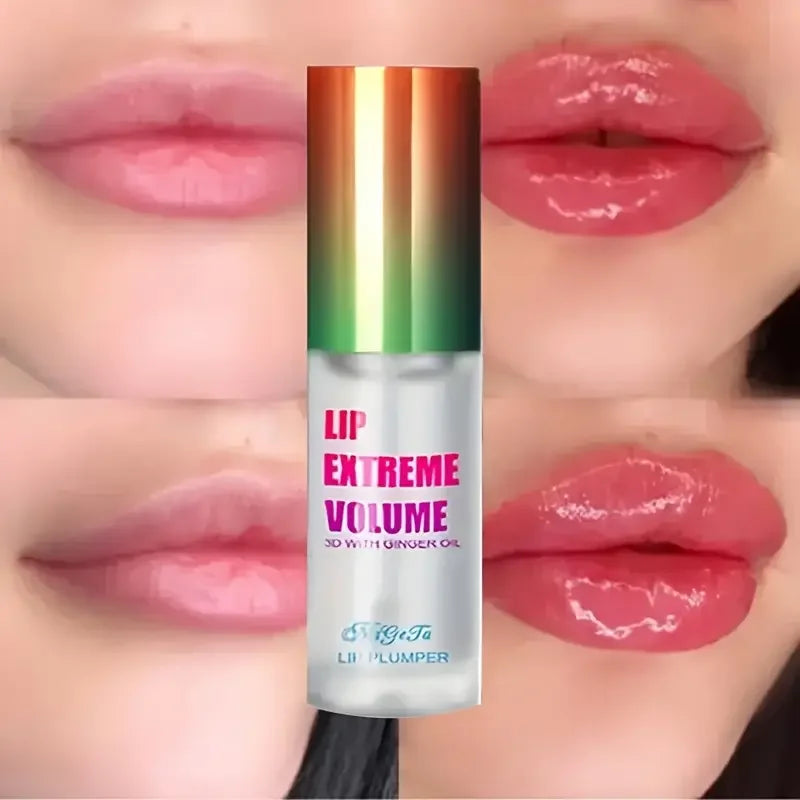 1/2Pcs Ginger And Mint Lip Plumper Oil Radiant,Plumping Lip Volumizing Serum for Smoother,Fuller Lips for Youthful and Sexy Look