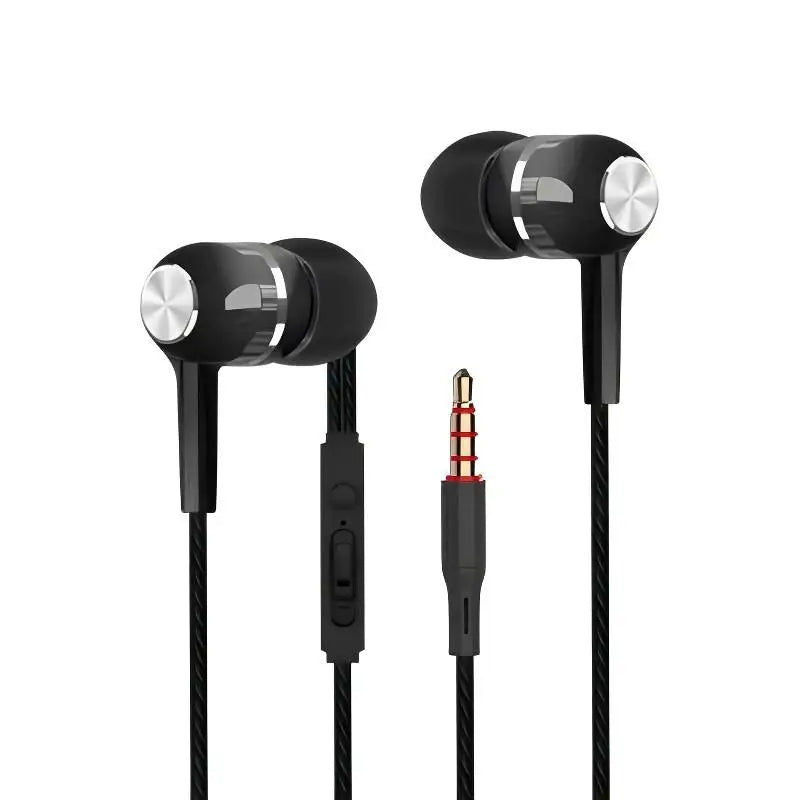 3.5mm Wired Headphones In Ear Headset Wired Earphones with Microphone Bass HiFi Stereo Earbuds Sports In-line Control For Phones