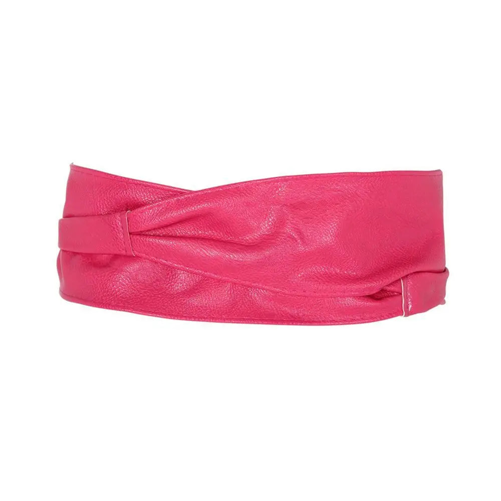 Dress Accessories Soft Leather for Female Elegant Bow Belt Dress Belt Wide Self Tie Wrap Around Waist Band Ladies  Girls Belt