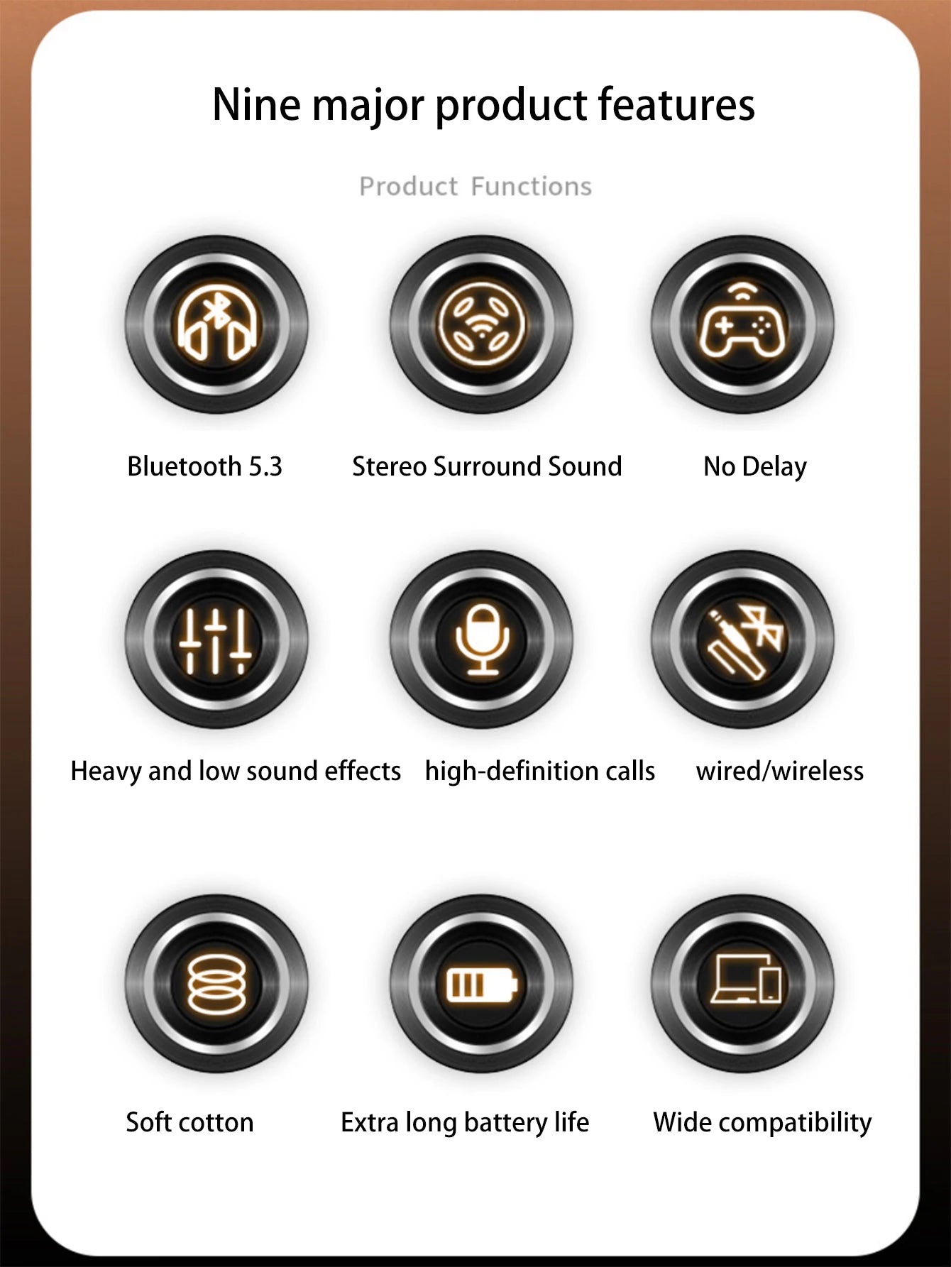 Headset Bluetooth headphones with long battery life, noise reduction and call function.