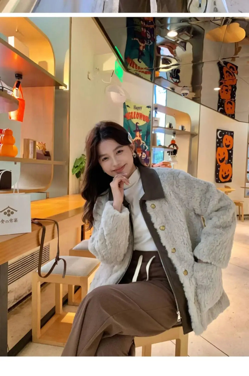 Women's Winter Jacket Little Fragrant Lamb Wool Coat Female Short Winter New Loose Thickened Mao Mao Top Cotton-padded Jacket