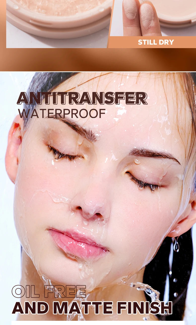 BEAUTY GLAZED Oil Control Matte Face Powder Long Lasting Flawless Setting Powder Face Makeup With Mirror