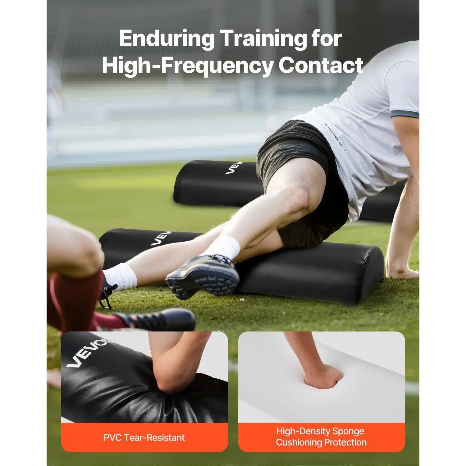 2pcs Heavy Duty Football Tackling Dummy 42.5 PVC High-Density Sponge Blocking Pad Great Handles for Footwork Drills Training