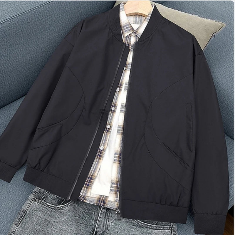 Men's Jacket Fashion Stylish Lightweight Windbreaker Casual Loose Soft Fashion High Quality Handsome for Mens Outdoor Men's Coat