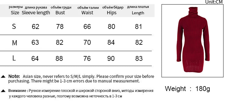 Autumn Winter New Dresses Women Long Sleeves Turtleneck Solid Sexy Bodycon Sheath Mini Dress Club Elegant Party Knitted Dresses