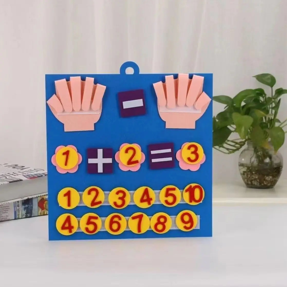 Kid Montessori Educational Toys Felt Finger Numbers Math Toy Children Counting Early Learning for Toddlers Intelligence Develop