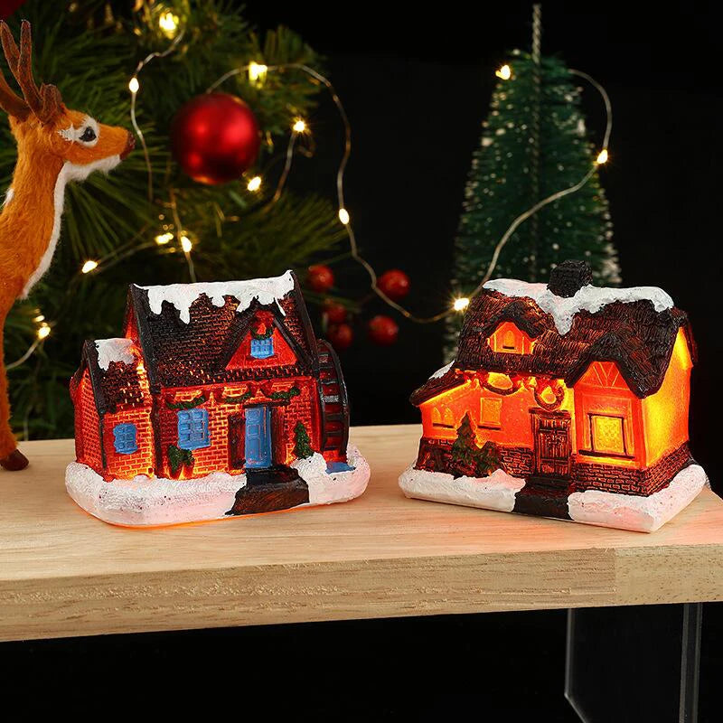 Christmas House Light Decorations For Home Ornaments Kids Xmas Gift New Year 2024 Navidad Decor Bedroom Night Light With Battery