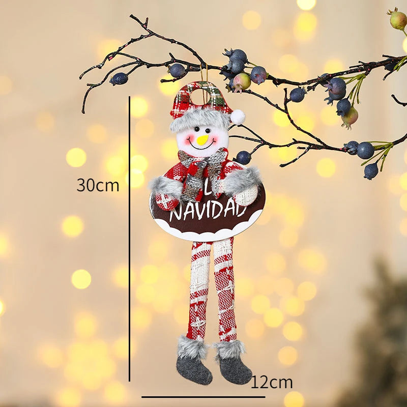 New Year 2022 Christmas Tree Decorations Cute Dolls Pendant Navidad 2021 Home Decor Christmas Tree Ornaments Xmas Gift