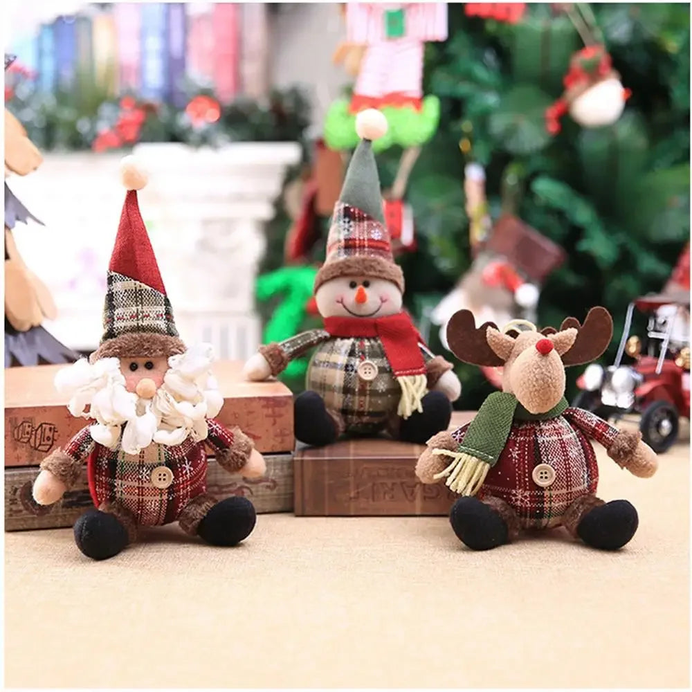 2025 Christmas Dolls Tree Decor Merry Chirstmas Snowman Doll Ornament Reindeer NewYear Home Decoration Gift Table Xmas Ornaments