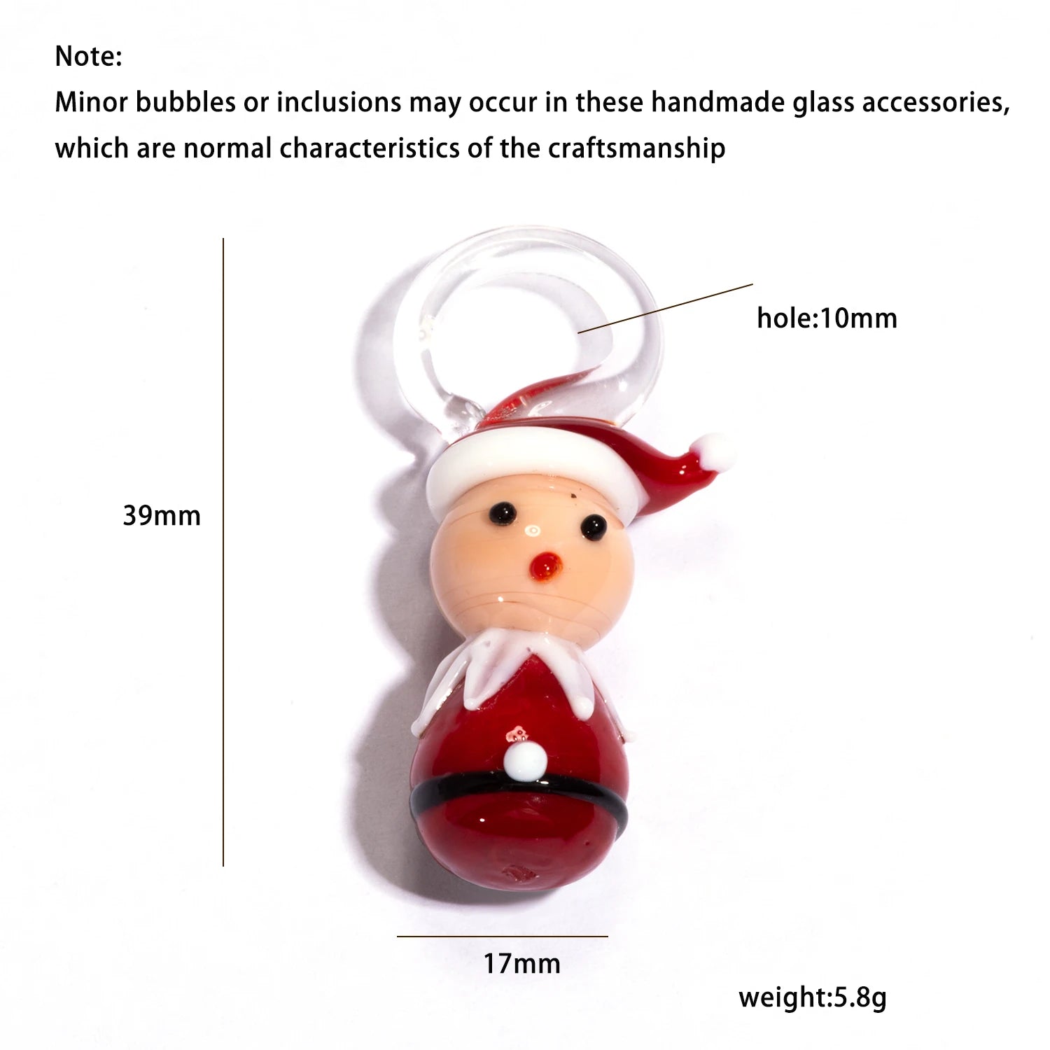 2Pc Christmas Glass Decor Set - Cheerful Santa & Snowman DIY Ornaments for Festive Trees
