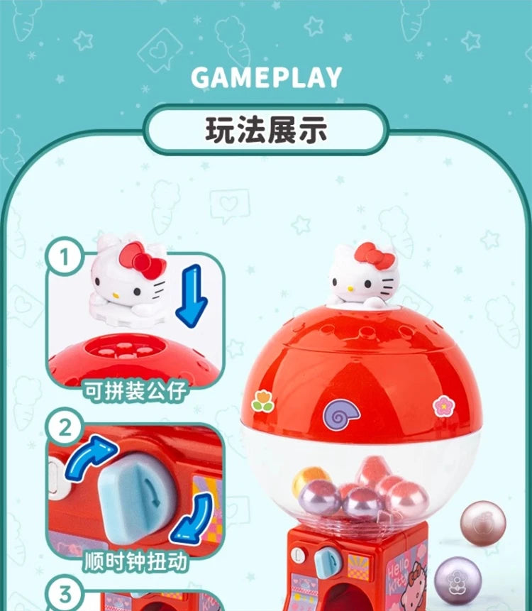 New Sanrio Hello Kittys Kuromi Cinnamoroll Children Toys Cute MINI Egg Twisting Machine Cartoon Creative Kids Toys for Girl Gift