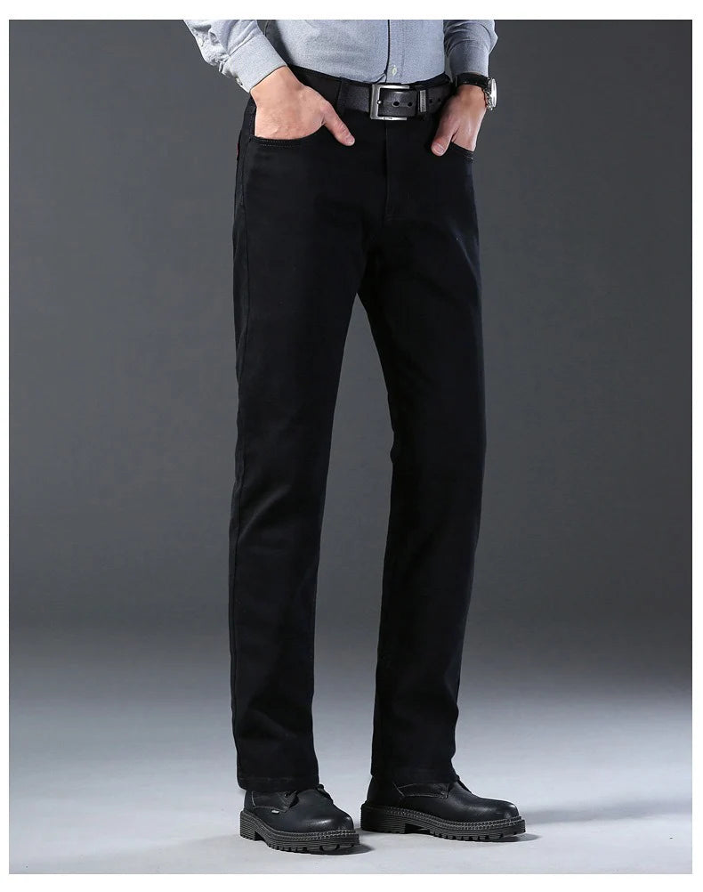 Men Classic Advanced Fashion Brand Jeans Jean Homme Man Soft Stretch Black Biker Masculino Denim Trousers Mens Pants Overalls