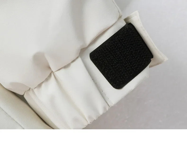 Men's workwear down jacket, American color-blocked hooded jacket for autumn and winter, cool and casual coat for teenagers