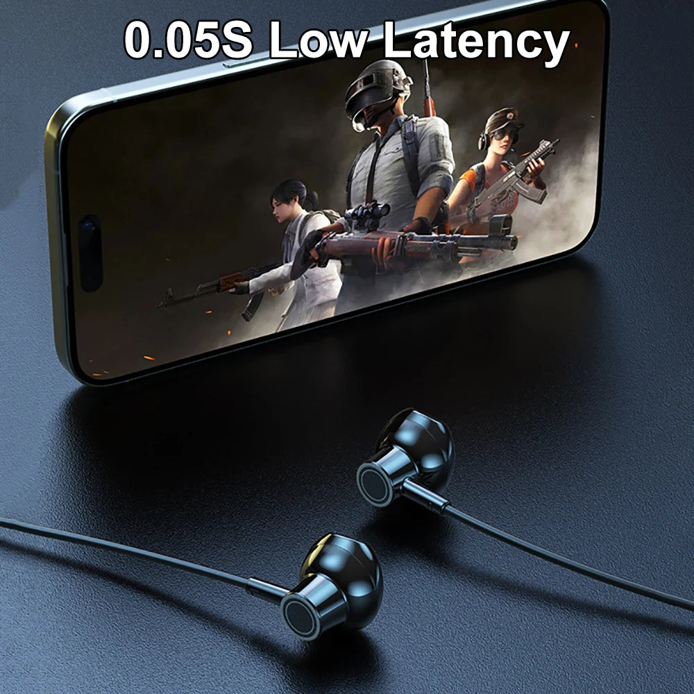 Bluetooth 5.4 Earphones with HD Screen TWS Wireless Headsets Neckband Headphones HiFi Stereo Noise Reduction Earbuds for Live