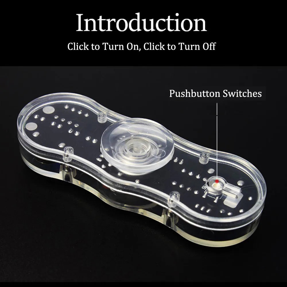 DIY LED Fidget Top Electronic Kit Soldering Project Practice Solder Assembly DIY Electronic Kit Component Colour Light