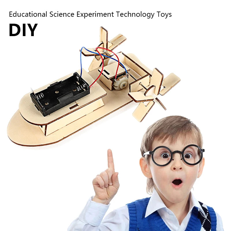 Kids DIY Robot Assembling Model Educational Material Kits Science Experiment Technology Toy Puzzle Painted Toys for Children