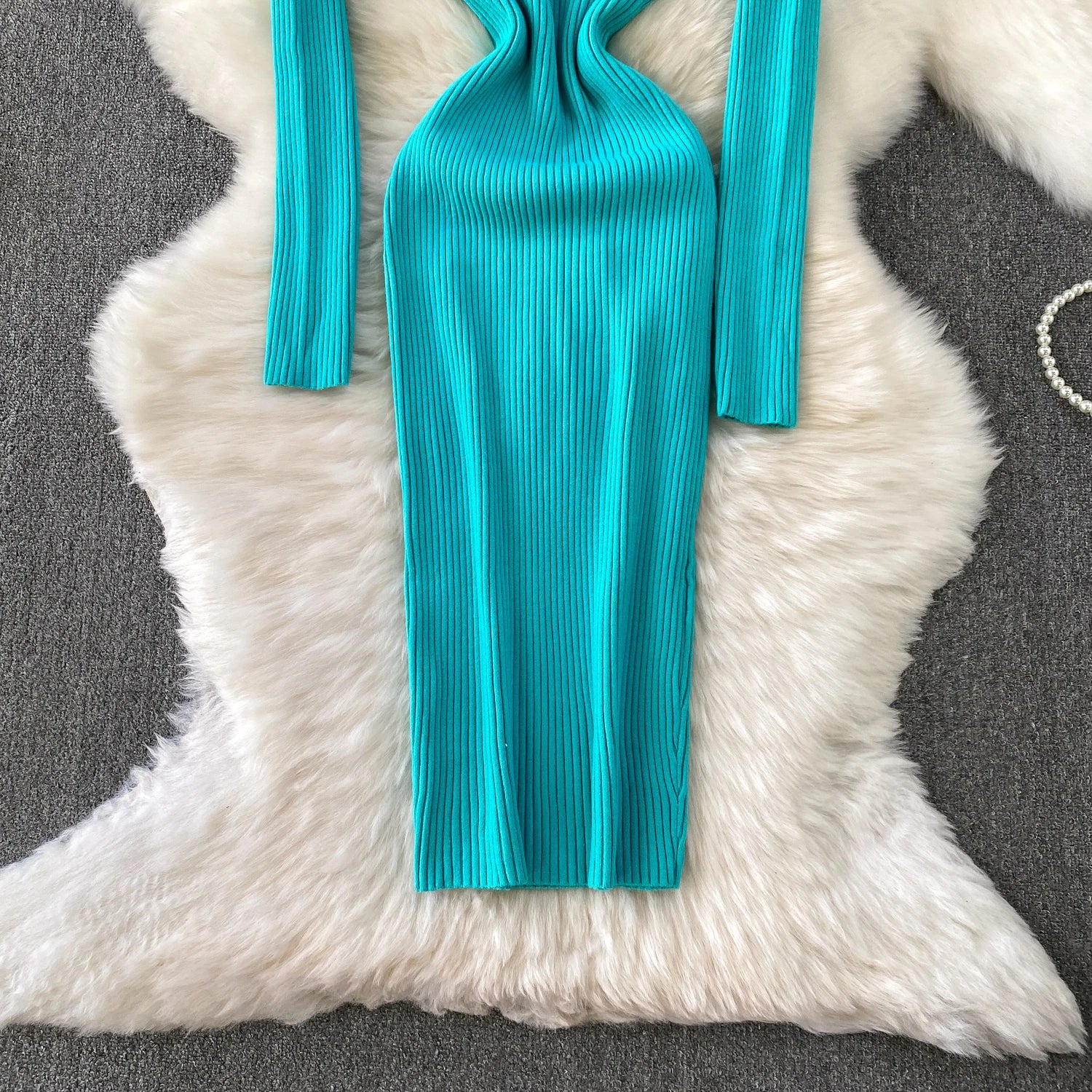 Women Winter Turtleneck Knittign Dress Stretch Slim Long Sleeve Soft Knitwear Dresses Female Casual Lining Simple Bottom Vestido