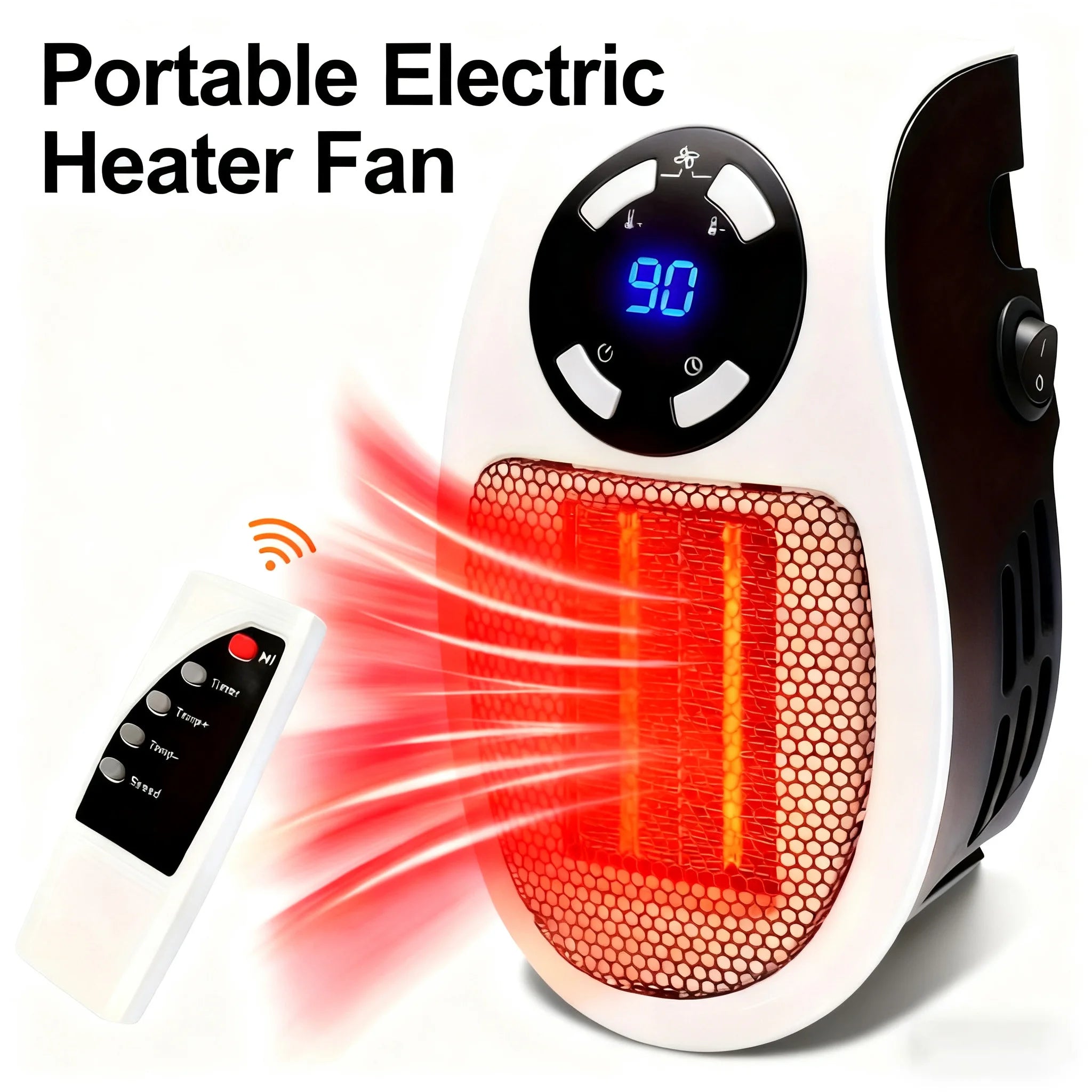 2025 Portable Wall Mounted Electric Heater: Winter home/living room use, fast warm air, compact & convenient heating appliance.