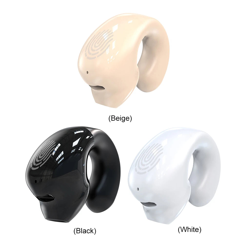 Wireless Clip On Headphones Bluetooth Headset High Definition Audio Quality Sports Earphones Noise Cancelling In-Ear Earphones