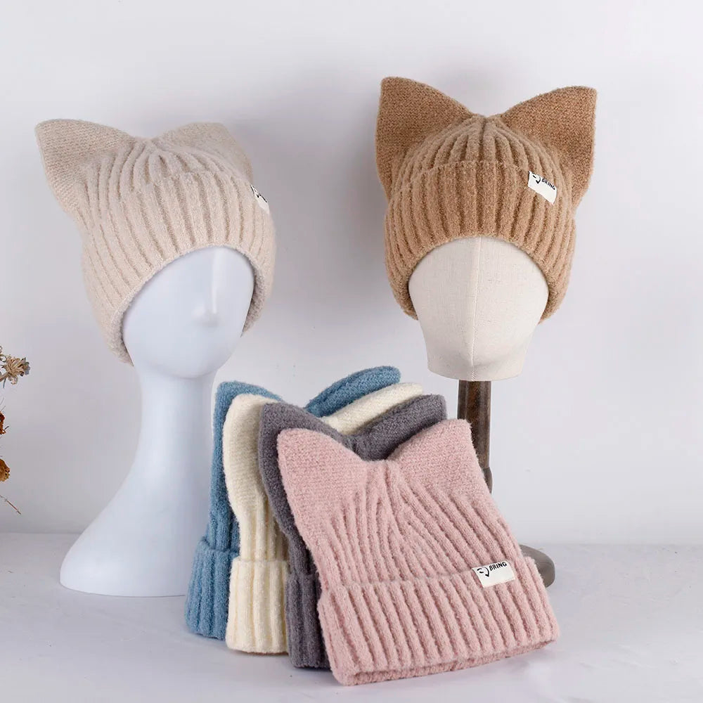 adventure time caps for men Balaclava Beanie Rabbit Ear Hat Hat winter women's winter accessories fun hat Butterfly Pullover Hat